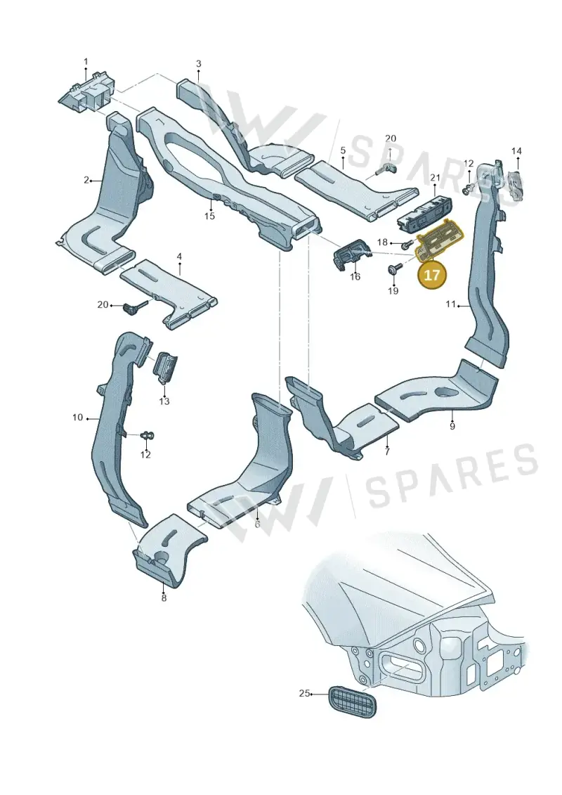 4K0819203D — Audi RS6 Avant (2019-2025) diagram 435819020, position 17