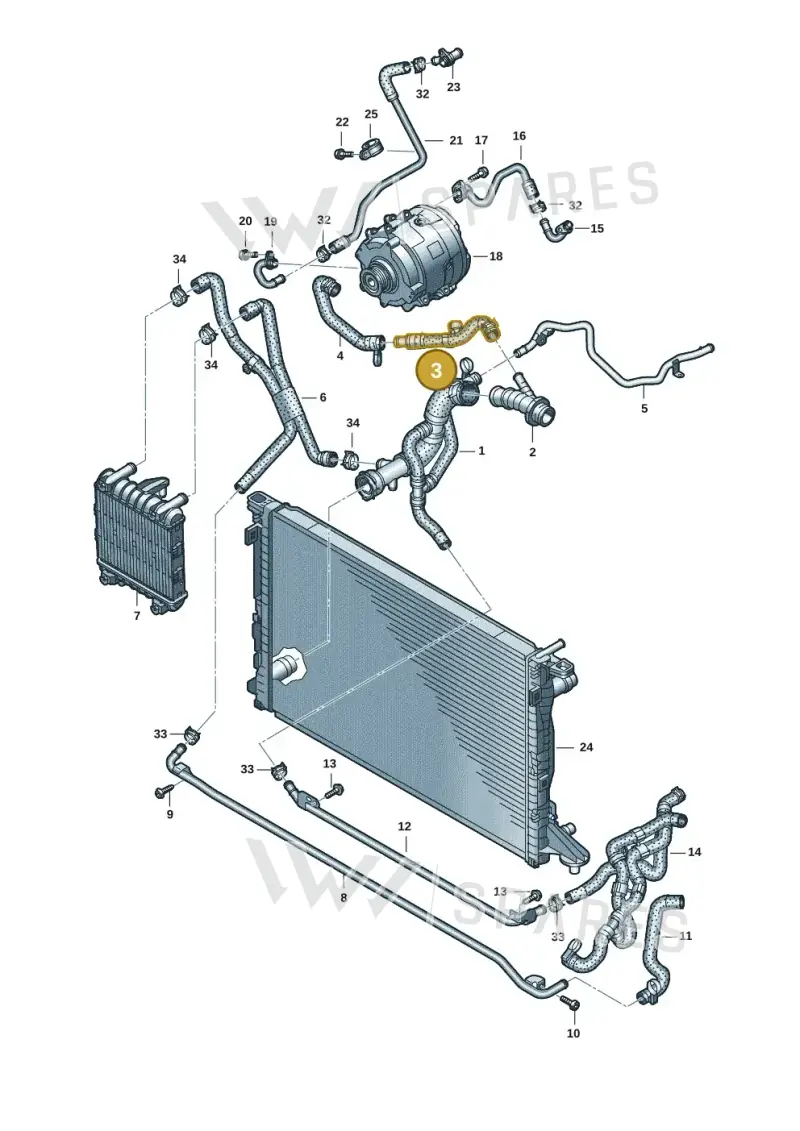 4K0819337P — Audi A6 2.0 (2018-) diagram 435121086, position 3