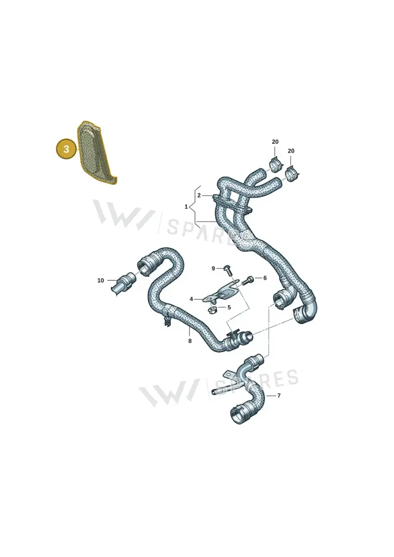 4K0819345AF — Audi A6 (2018-2025) diagram 430121041, position 3