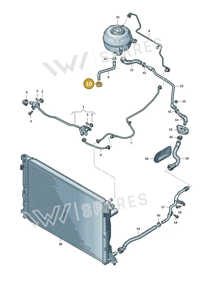 4K0819345M — Audi A6 (2018-2025) diagram 430121108, position 10