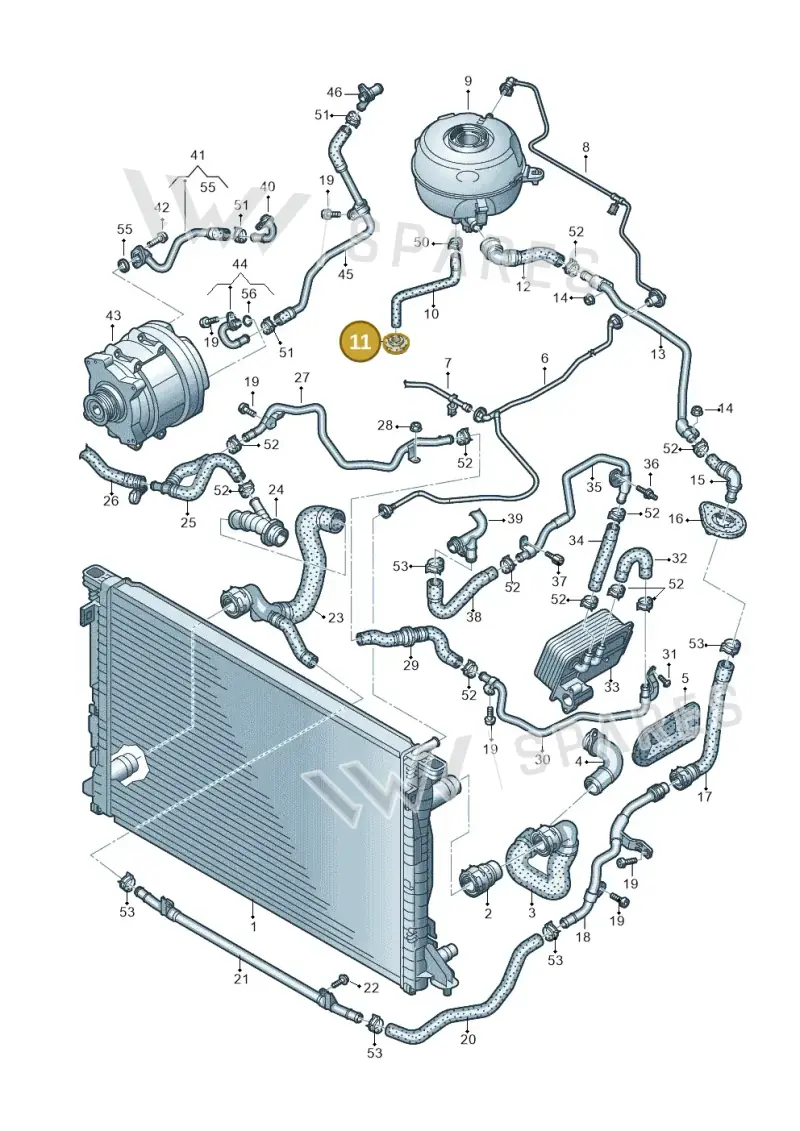 4K0819345M — Audi A6 (2018-2025) diagram 435121040, position 11