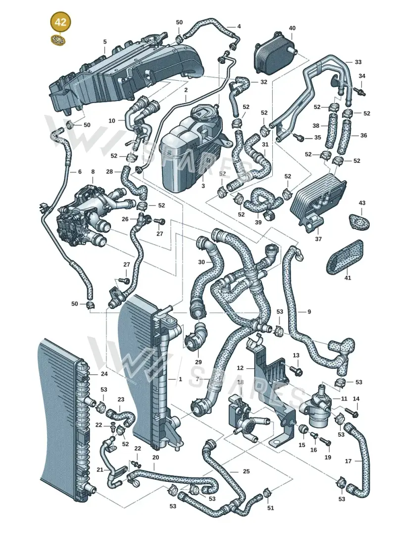 4K0819345N — Audi A6 (2018-2025) diagram 430121039, position 42