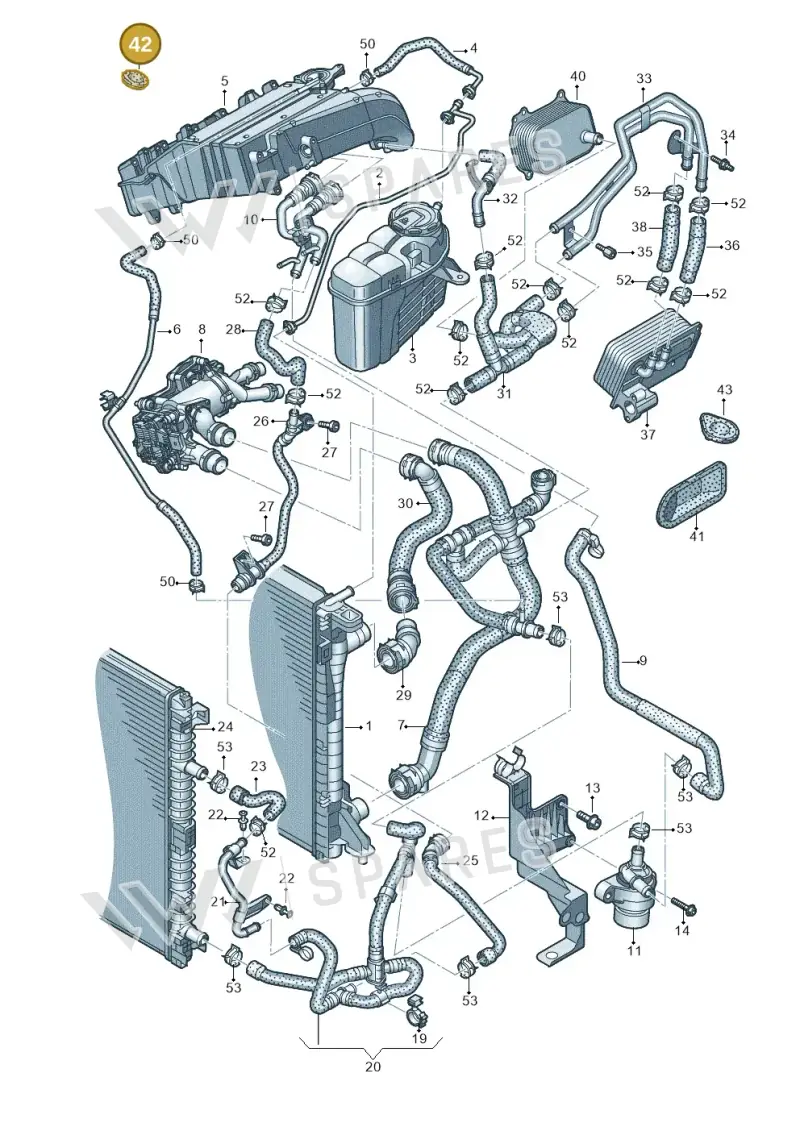 4K0819345N — Audi A6 (2018-2025) diagram 430121040, position 42