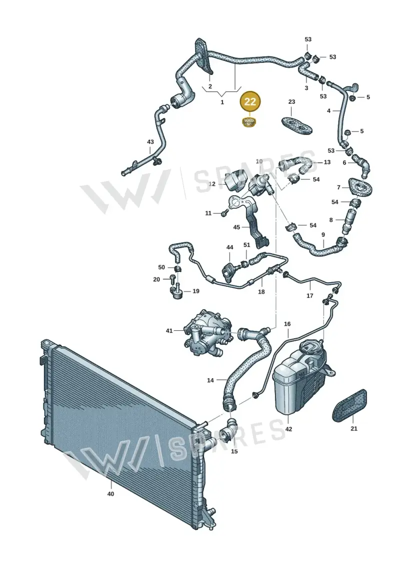 4K0819345N — Audi A6 (2018-2025) diagram 430121054, position 22