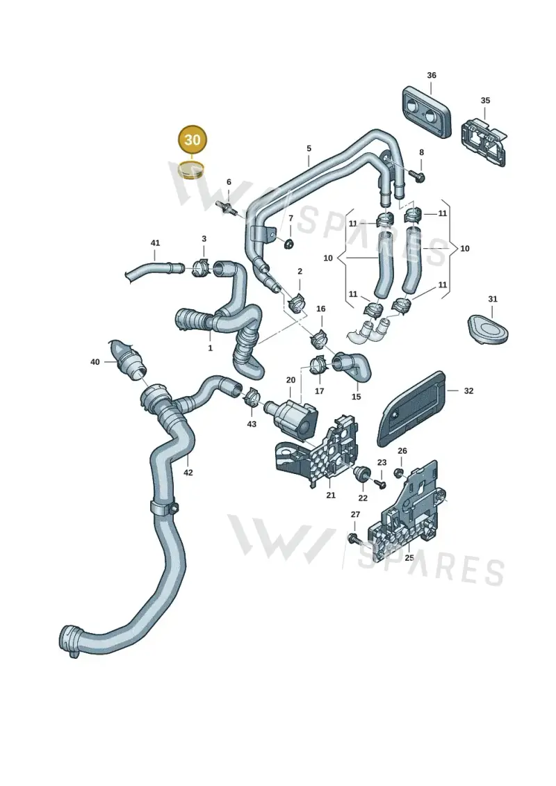 4K0819345N — Audi A5 Limousine (2024-2025) diagram 8wk121015, position 30