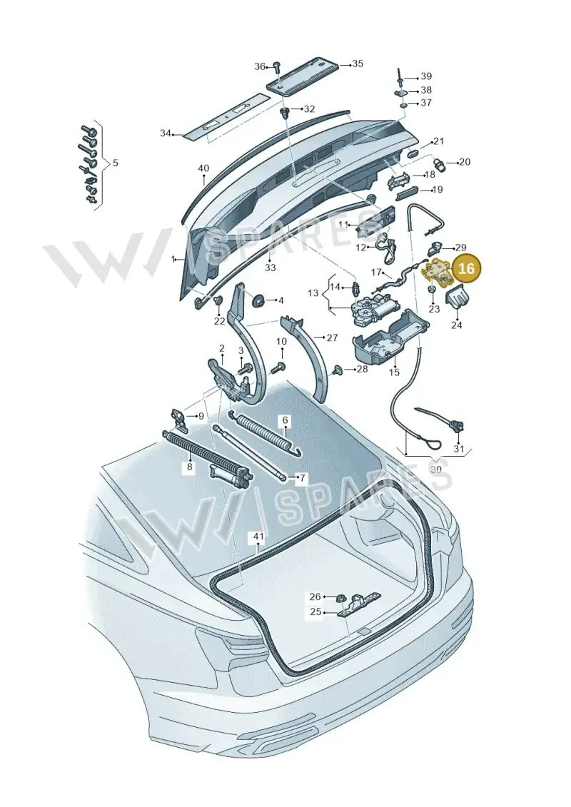 4K0827503 — Audi A6 (2018-2025) diagram 430827000, position 16