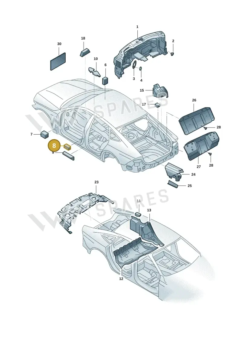 4K0863261 — Audi A7 (2021-) diagram 4kg863020, position 8