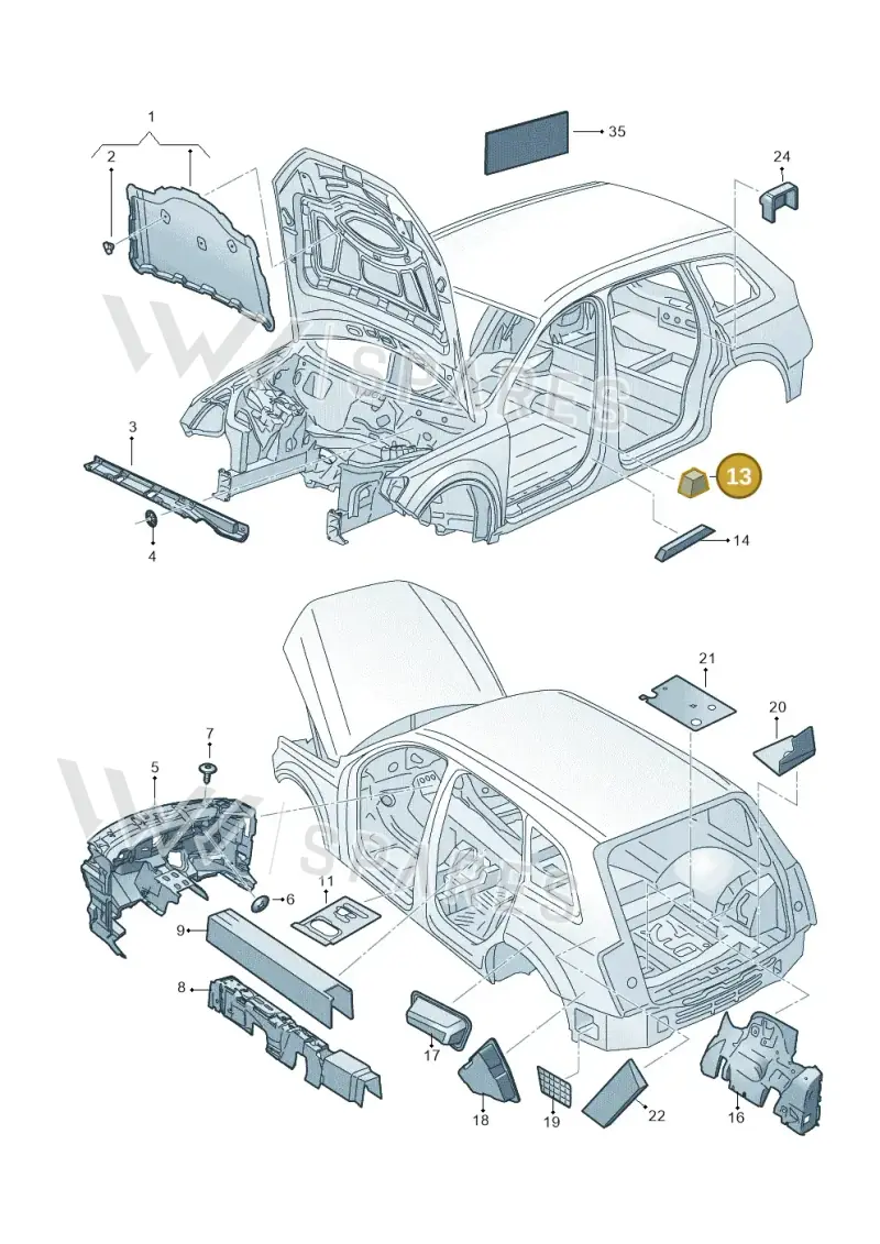 4K0863261 — Audi Q7 (2015-2025) diagram 859863200, position 13