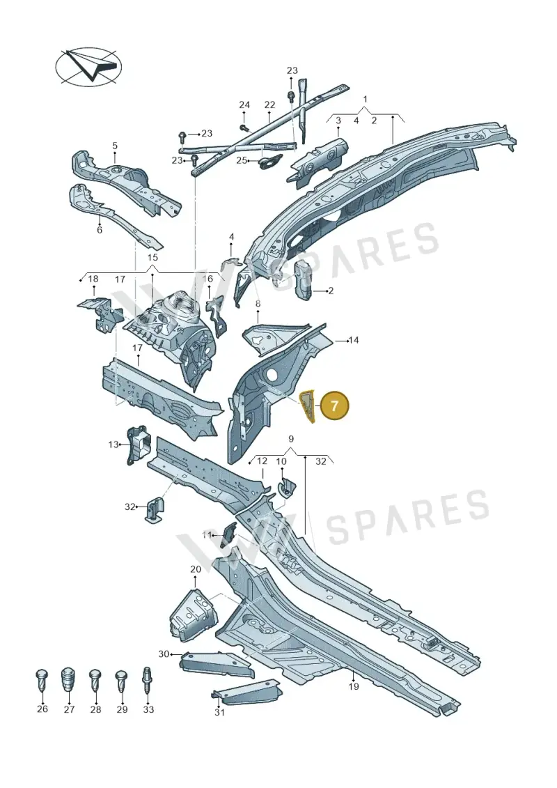 4K0864703 — Audi RS6 Avant (2019-2025) diagram 537803000, position 7