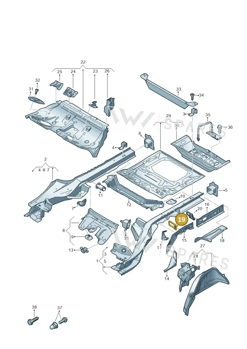 4K0864705 — Audi A6 (2018-2025) diagram 435803410, position 19