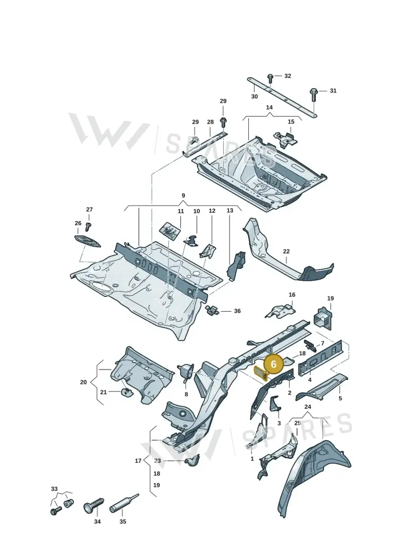 4K0864705 — Audi A5 Limousine (2024-2025) diagram 8wk803040, position 6