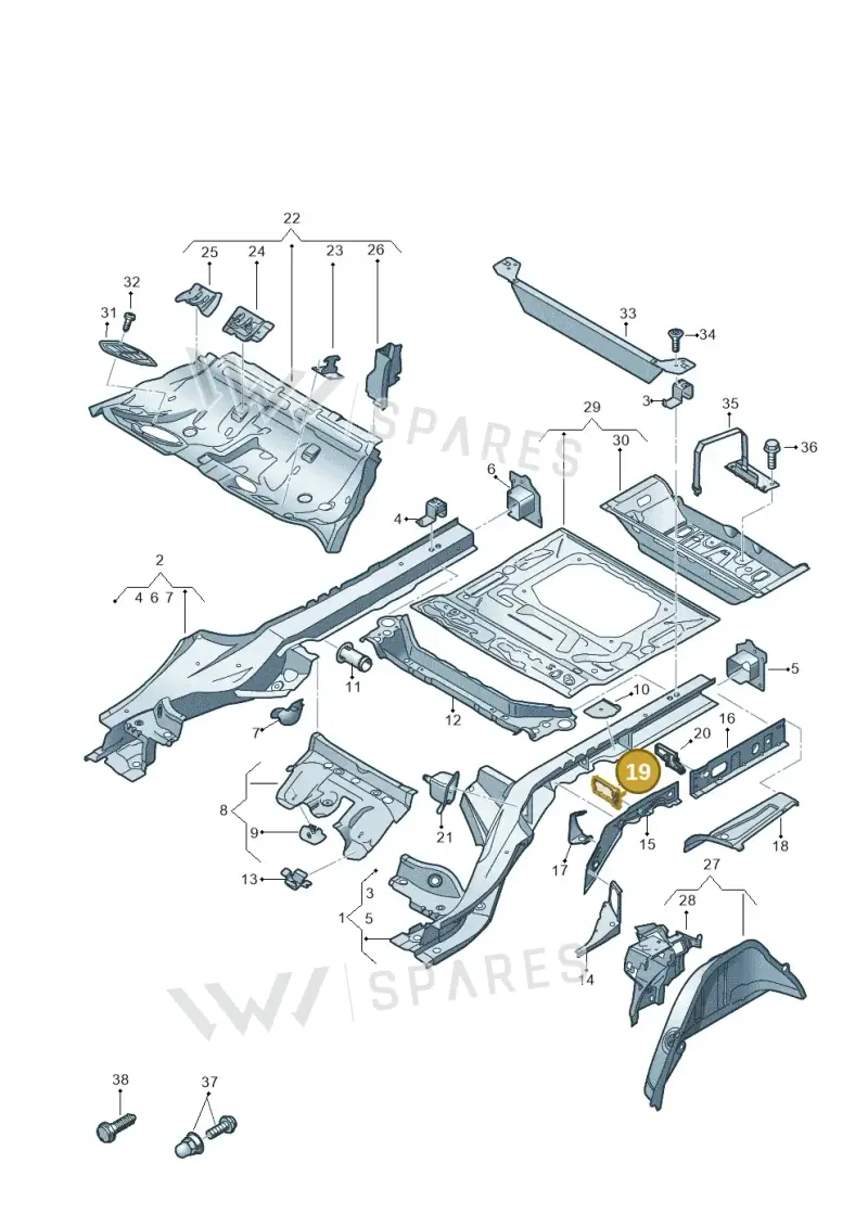 4K0864706 — Audi A6 (2018-2025) diagram 435803410, position 19