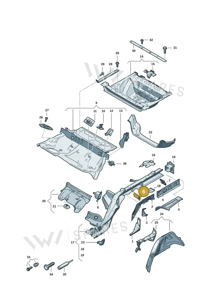 4K0864706 — Audi A5 Limousine (2024-2025) diagram 8wk803040, position 6