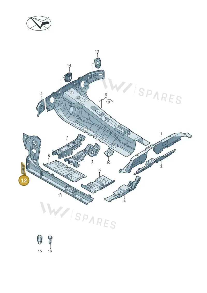 4K0864709 — Audi A5 Limousine (2024-2025) diagram 435803150, position 12