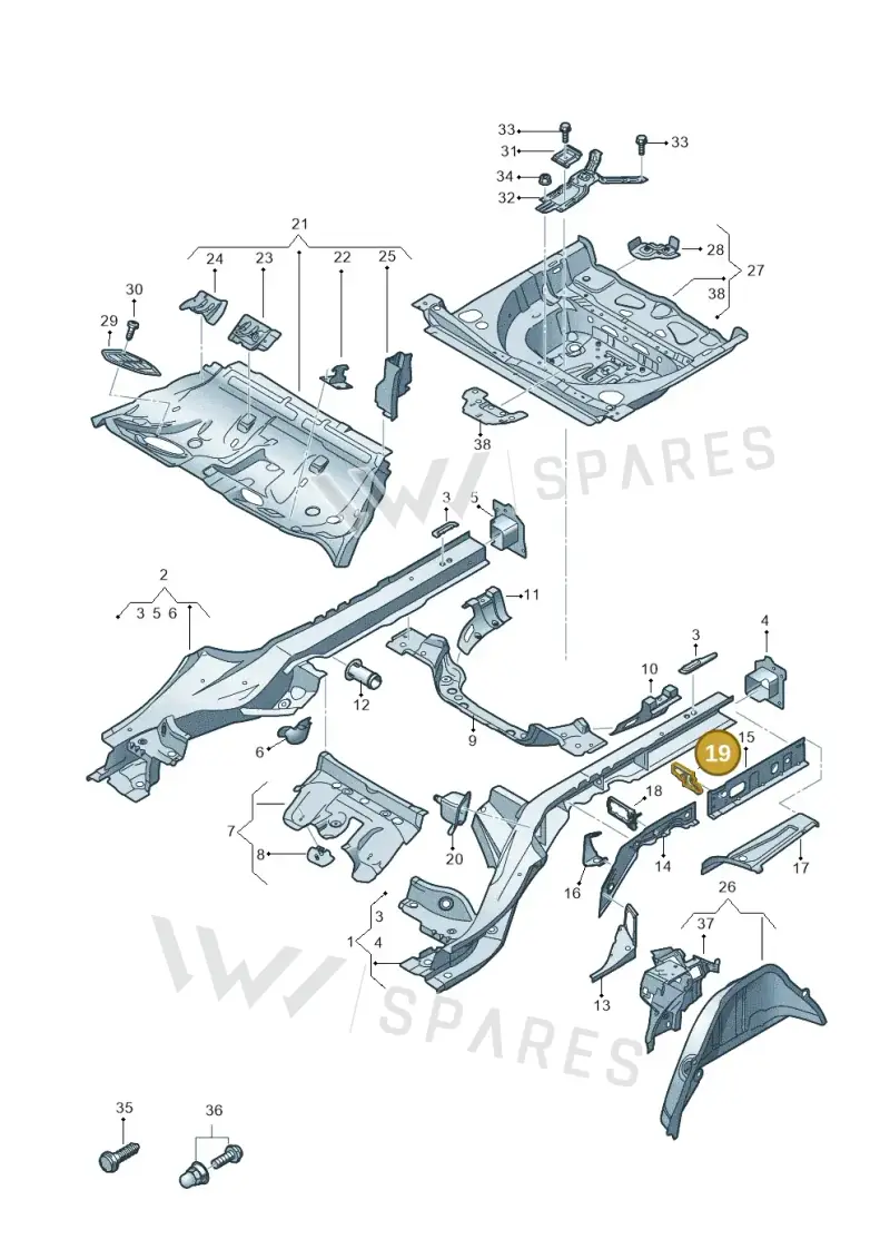 4K0864731A — Audi A7 (2021-) diagram 435803400, position 19