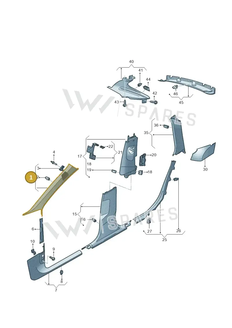 4K0867234E25M — Audi RS6 Avant (2019-2025) diagram 537867650, position 1