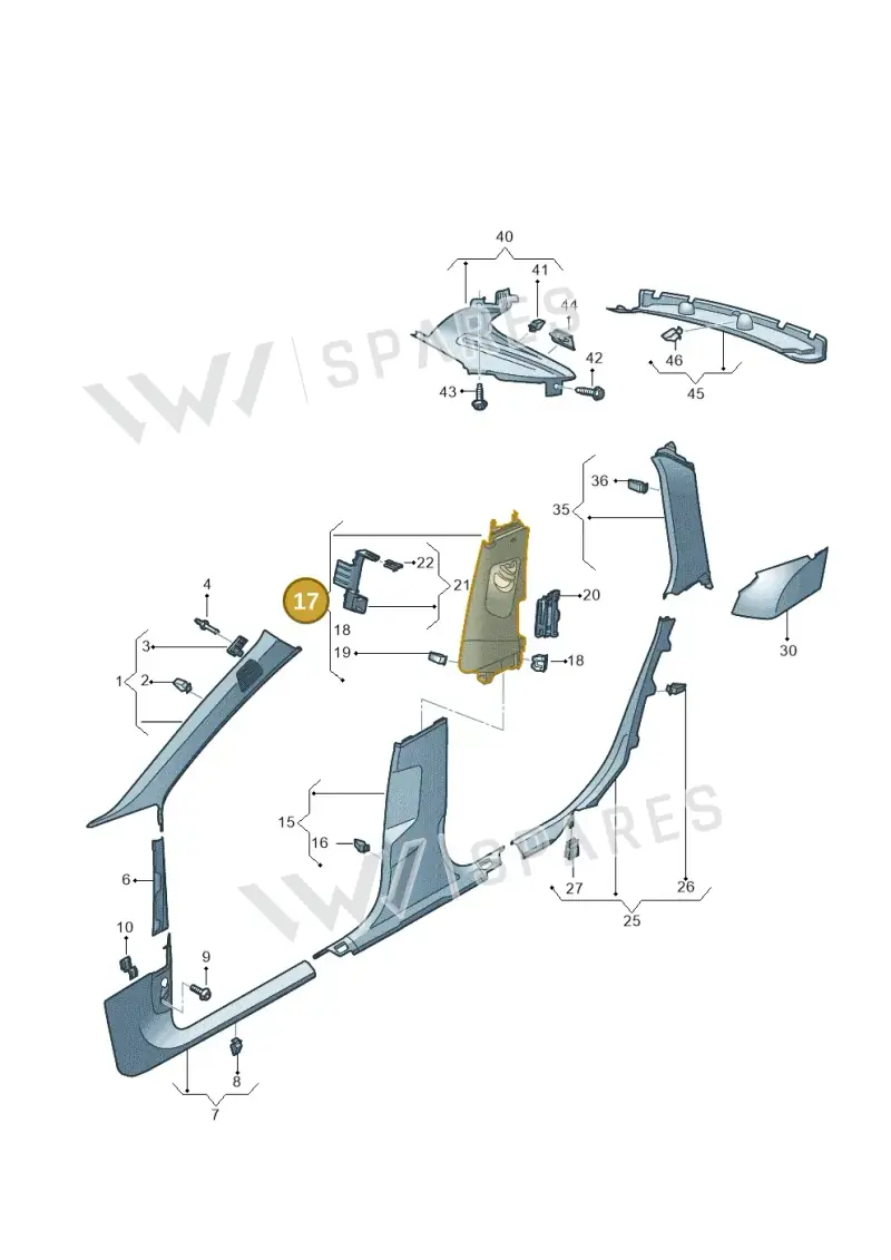 4K0867243F25M — Audi RS6 Avant (2019-2025) diagram 537867650, position 17