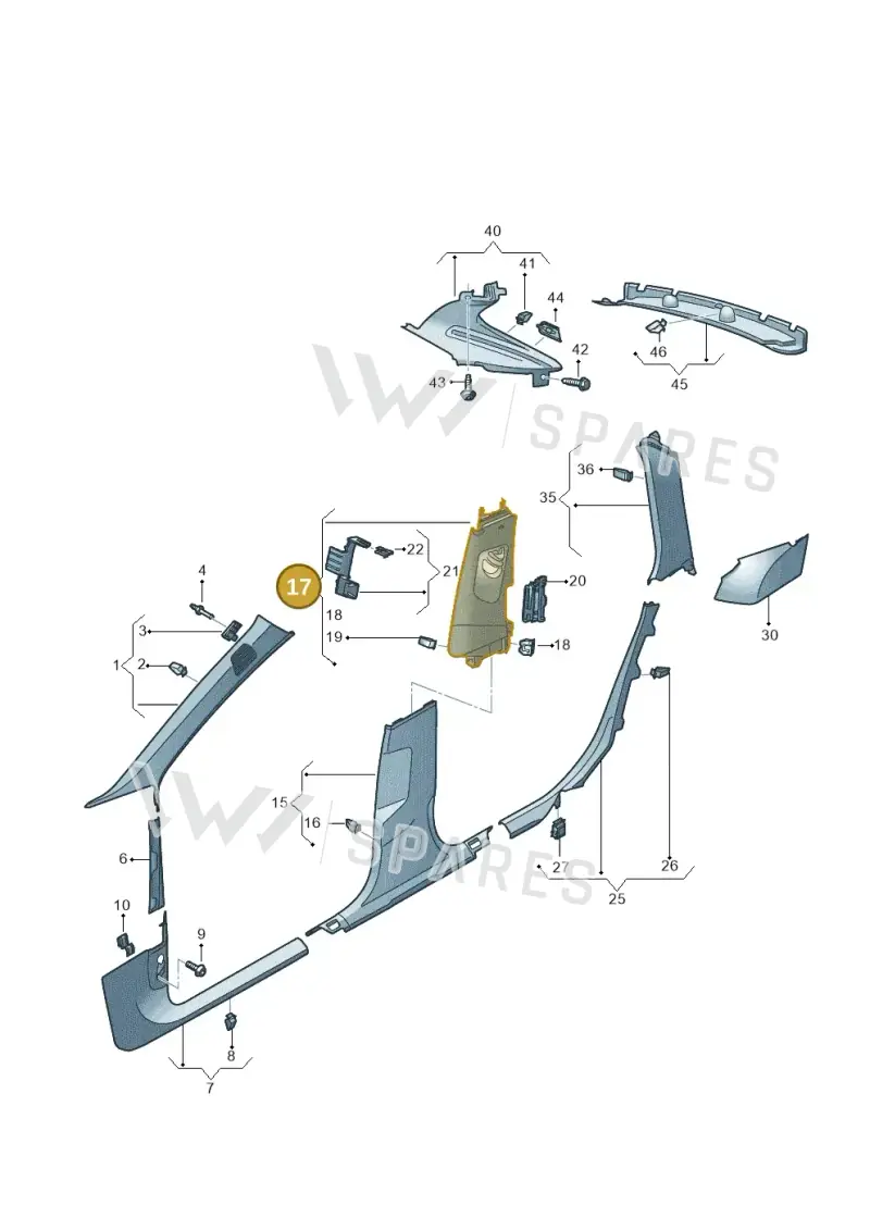 4K0867244F25M — Audi RS6 Avant (2019-2025) diagram 537867650, position 17