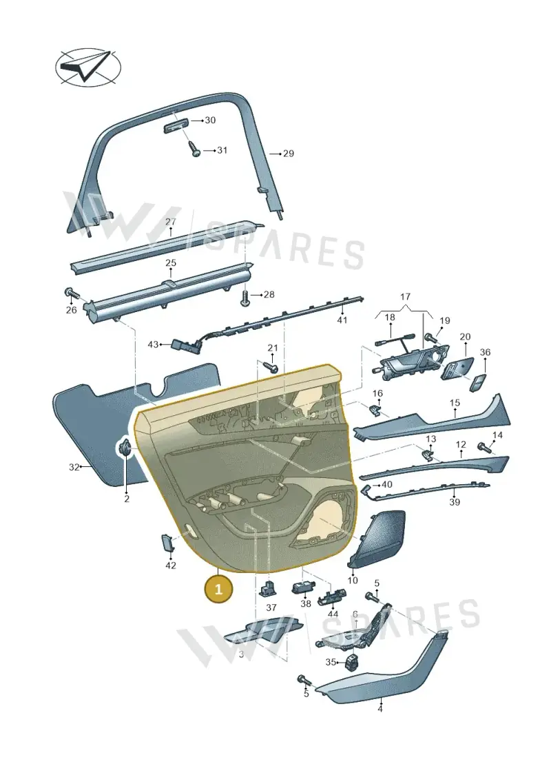 4K0867304QWFA — Audi A6 (2018-2025) diagram 430867400, position 1