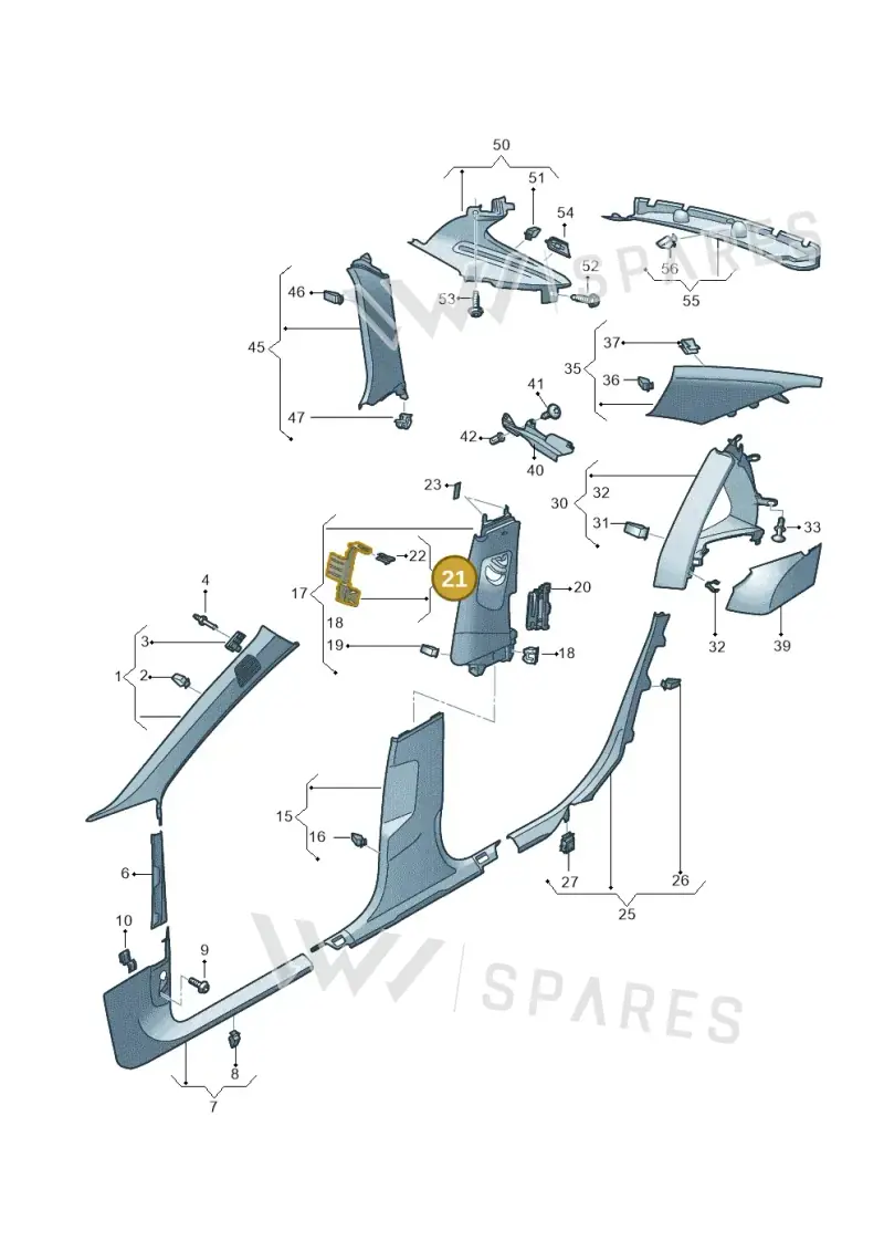 4K0880713 — Audi A6 (2018-2025) diagram 430867650, position 21