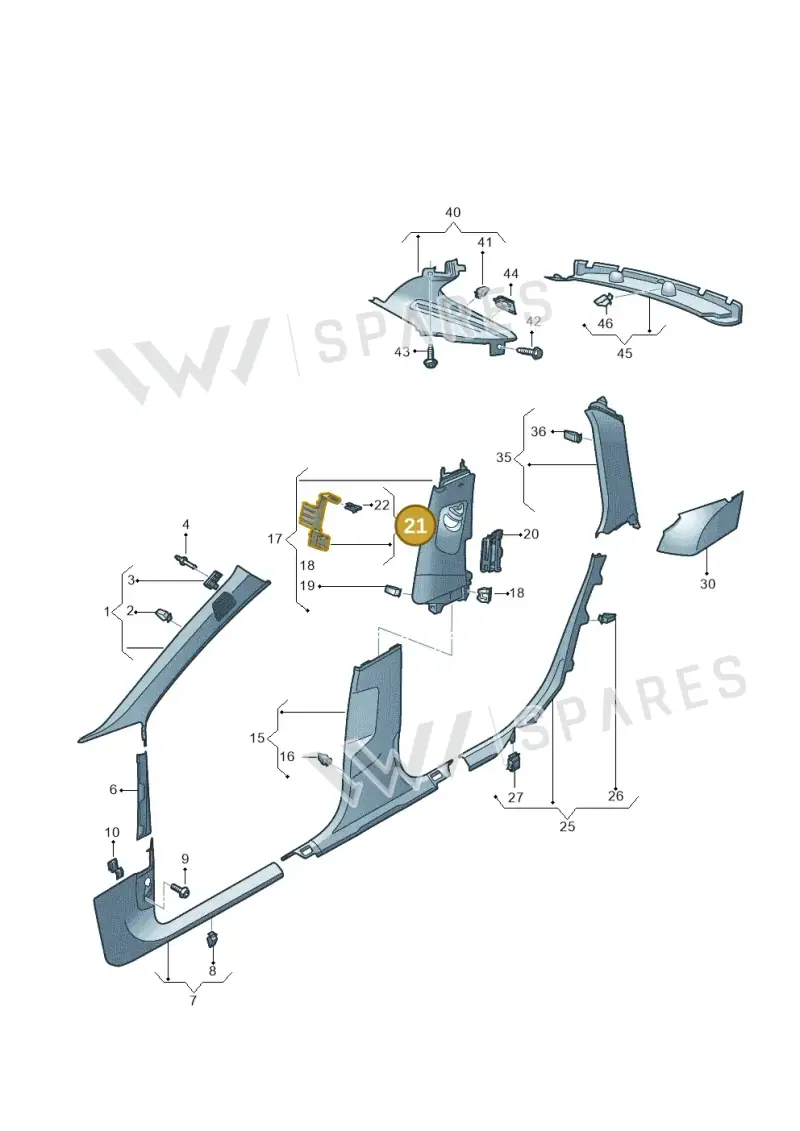 4K0880713 — Audi RS6 Avant (2019-2025) diagram 537867650, position 21