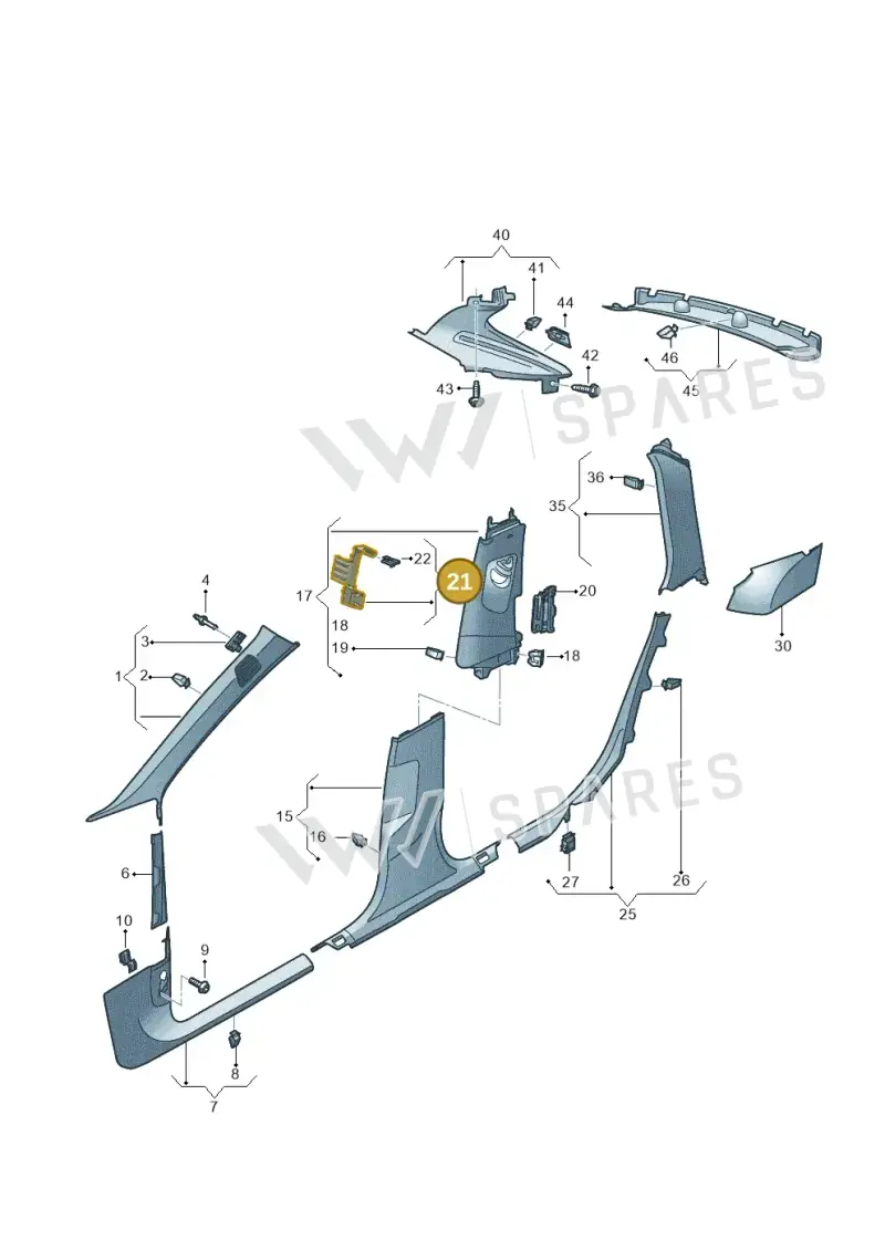 4K0880714 — Audi RS6 Avant (2019-2025) diagram 537867650, position 21
