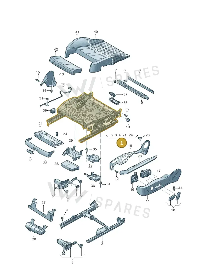 4K0881105J — Audi RS6 Avant (2019-2025) diagram 435881100, position 1