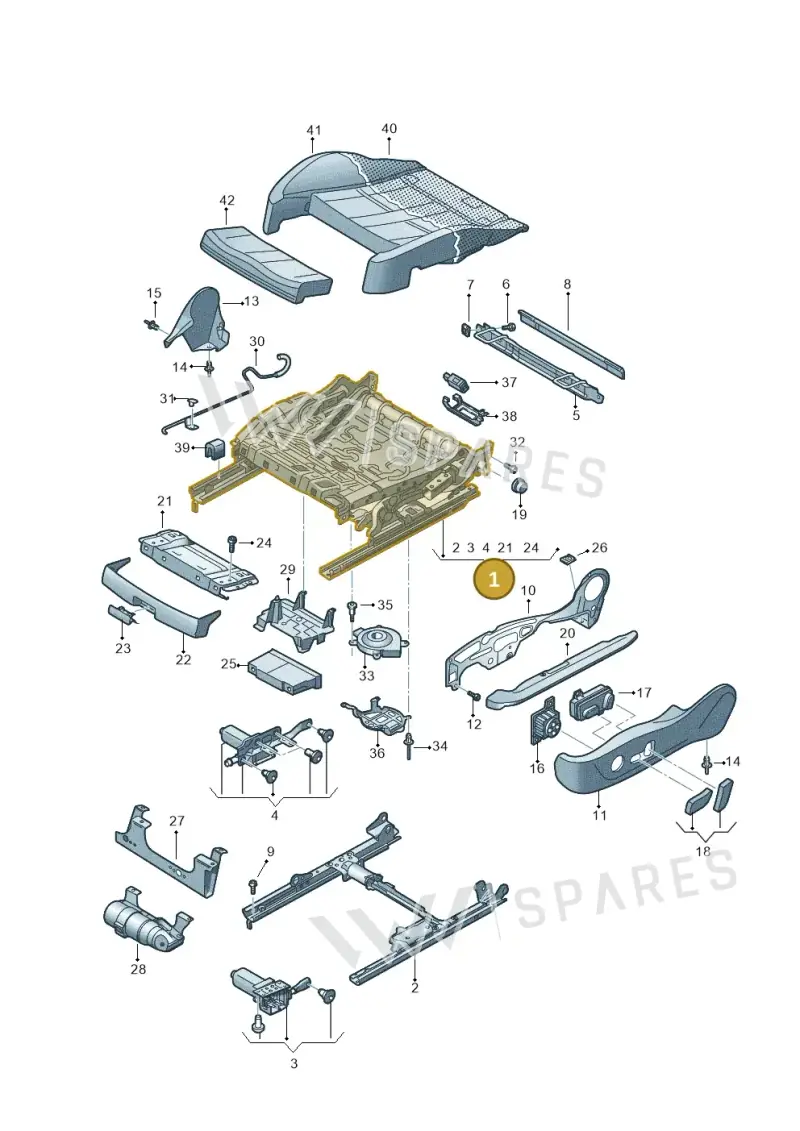 4K0881106J — Audi RS6 Avant (2019-2025) diagram 435881100, position 1