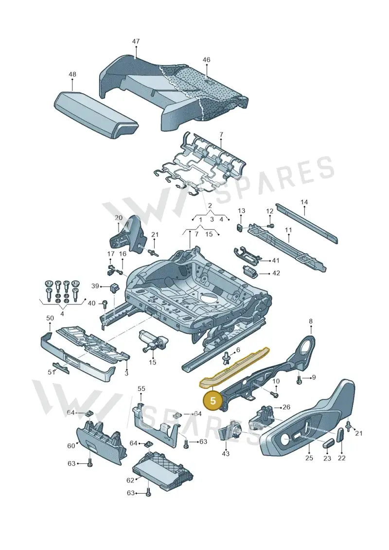 4K08814574PK — Audi RSQ3 Sportback (2019-2024) diagram 597881100, position 5