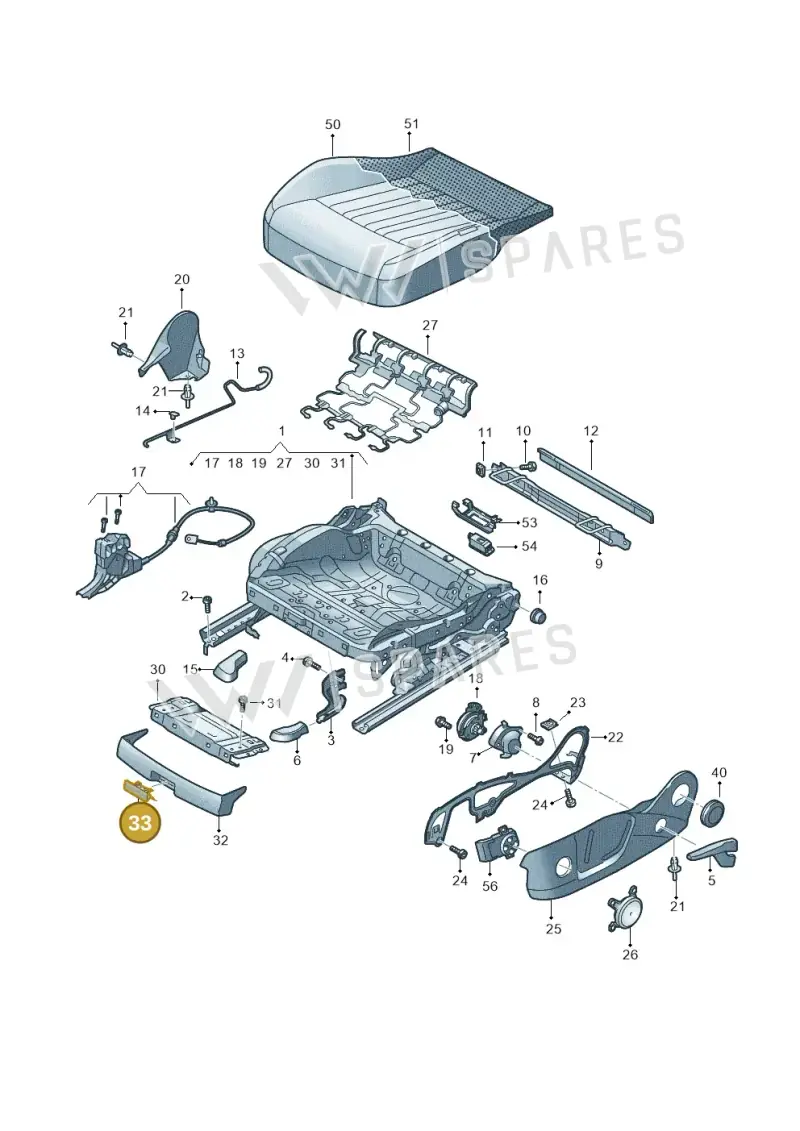 4K0882609 — Audi A6 2.0 (2018-) diagram 586881000, position 33