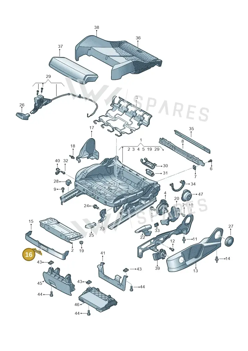 4K0882609 — Audi RSQ3 Sportback (2019-2024) diagram 597881000, position 16
