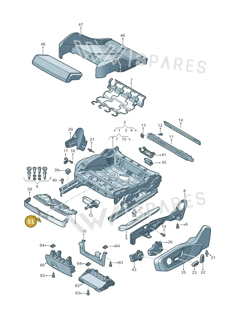 4K0882609 — Audi RSQ3 Sportback (2019-2024) diagram 597881100, position 51