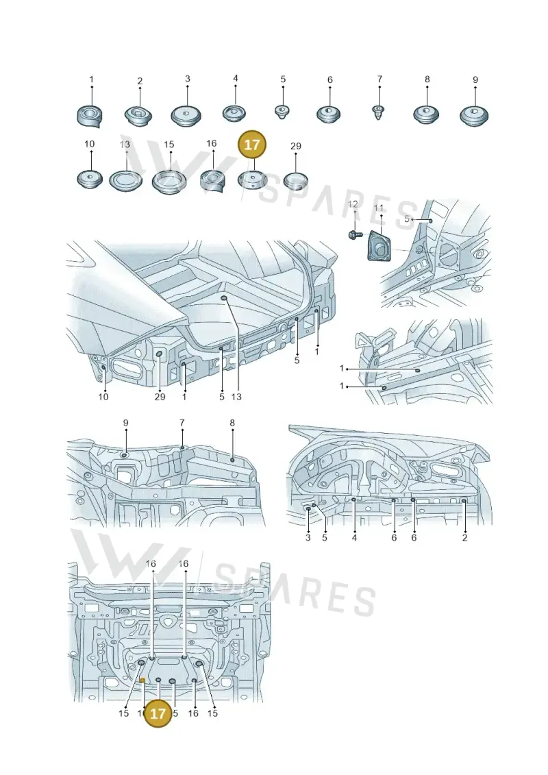 4K0899073 — Audi A7 (2021-) diagram 4kg803036, position 17