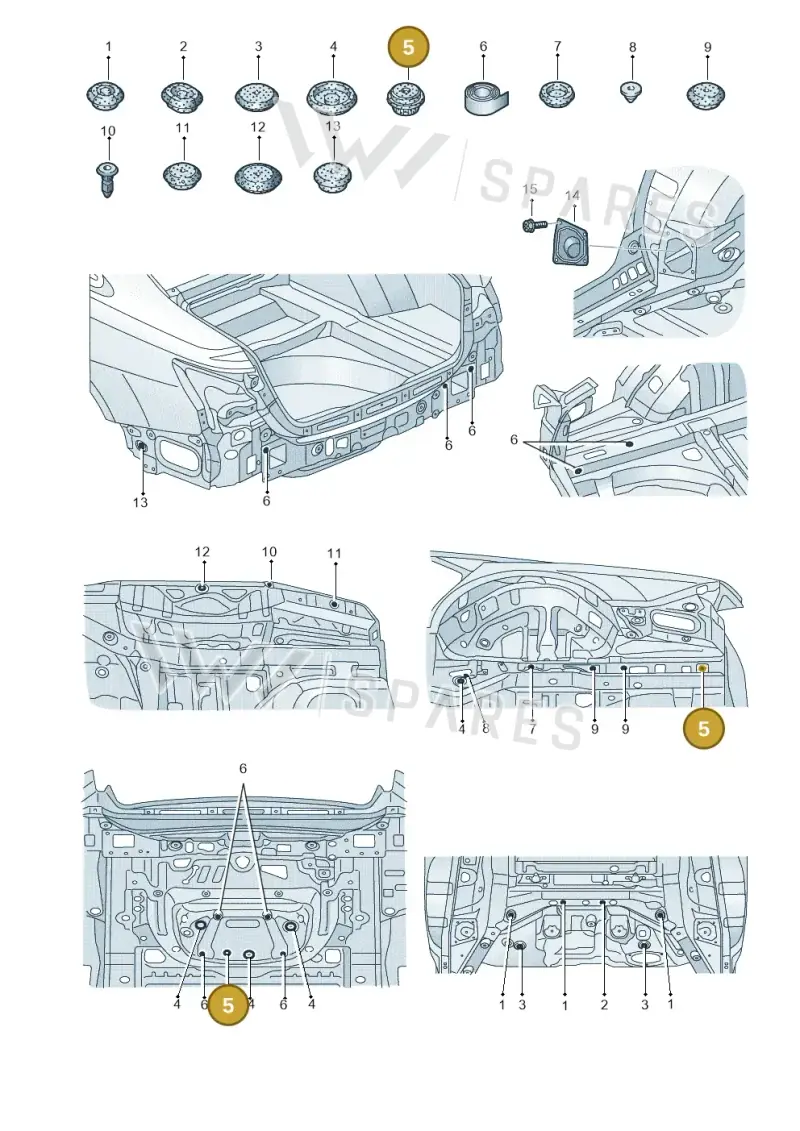 4K0899073 — Audi A6 (2018-2025) diagram 430803036, position 5