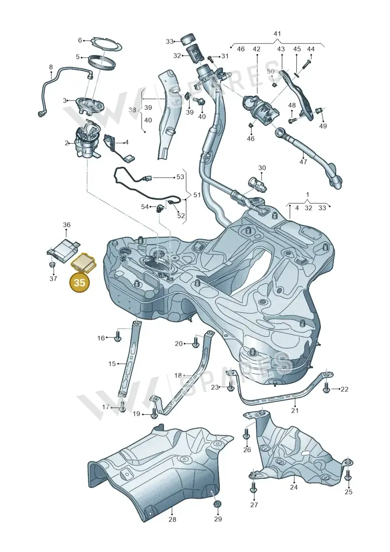4K0906121C — Audi A7 Sportback (2018-2025) diagram 435201030, position 35