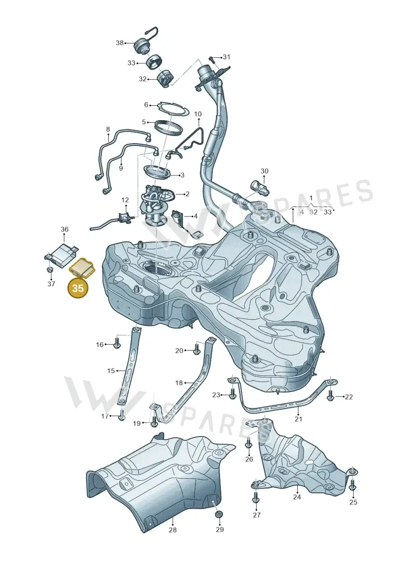 4K0906121D — Audi A6 (2018-2025) diagram 430201050, position 35