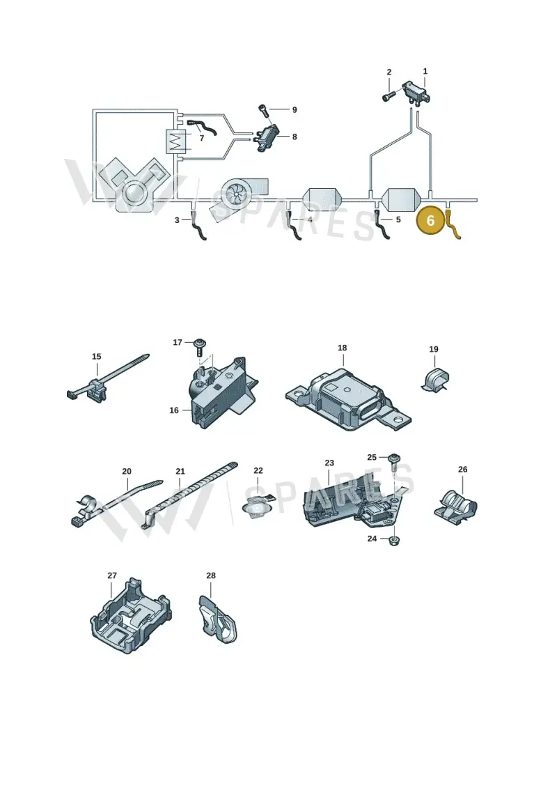 4K0906261D — Audi A6 (2018-2025) diagram 430906010, position 6