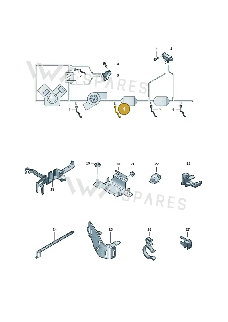 4K0906265 — Audi A5 Sportback (2016-2025) diagram 897906009, position 4