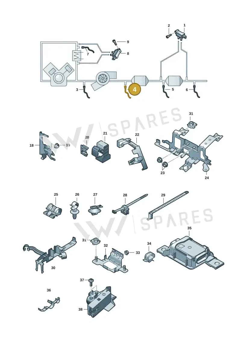 4K0906265B — Audi Q5 (2016-2025) diagram 896906008, position 4