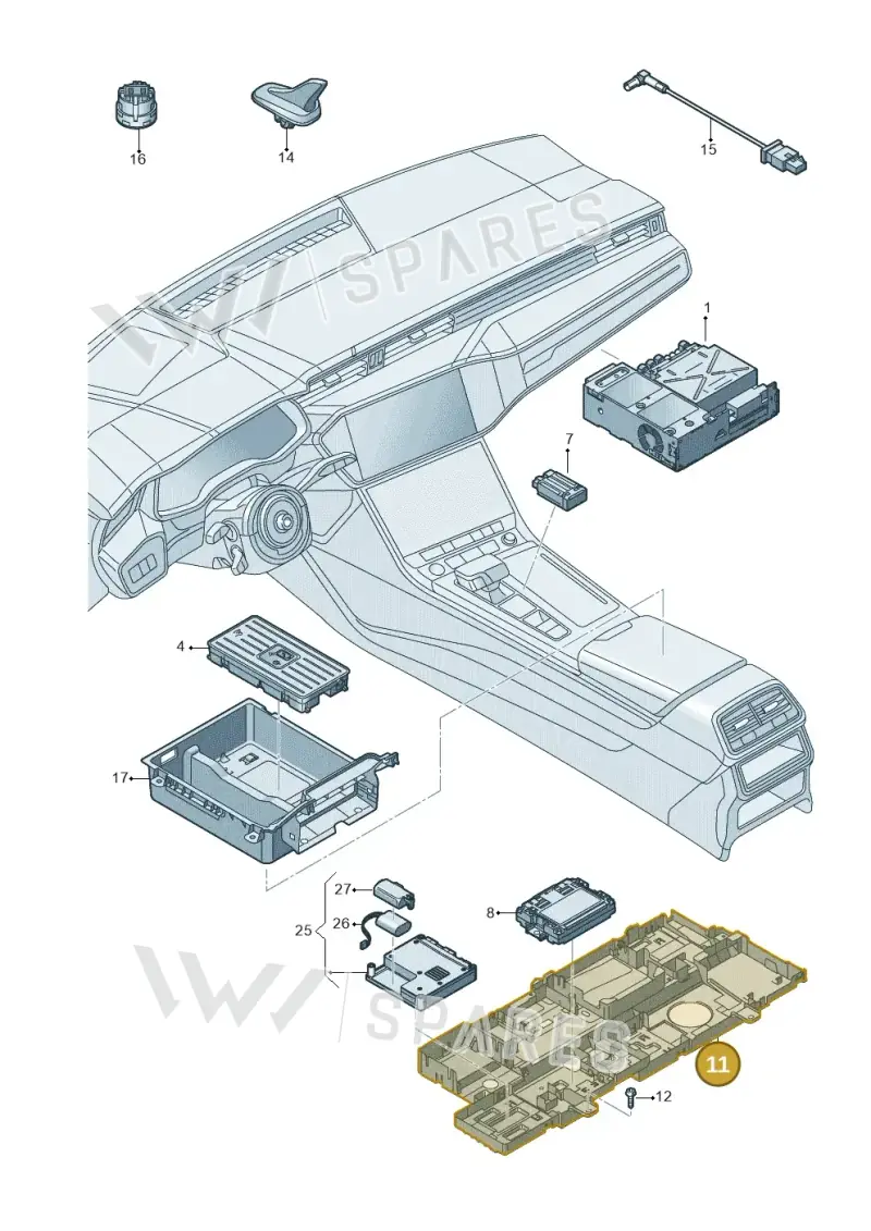 4K0907297D — Audi RS6 Avant (2019-2025) diagram 430035550, position 11