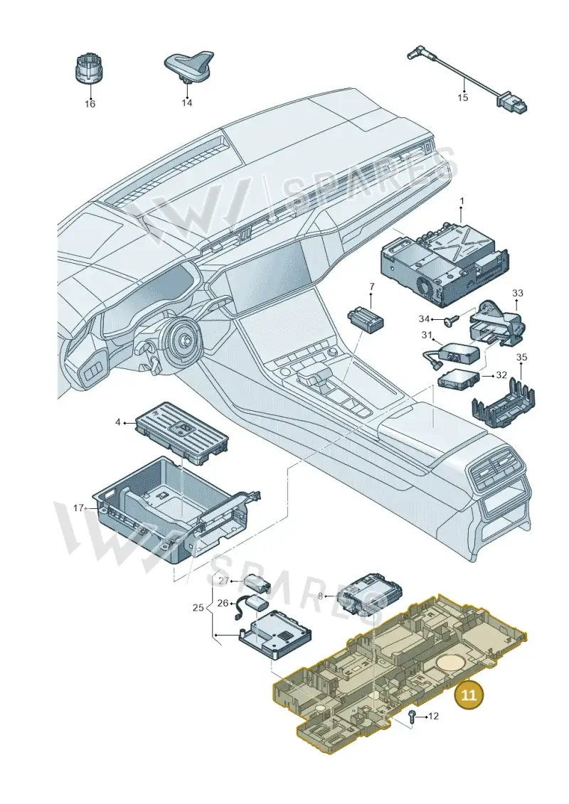 4K0907297E — Audi RS7 Sportback (2019-2025) diagram 435035550, position 11