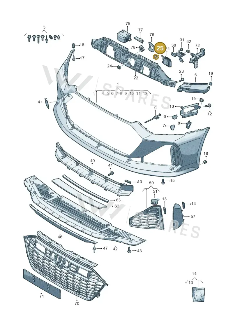 4K0907323 — Audi RS6 Avant (2019-2025) diagram 537807200, position 25