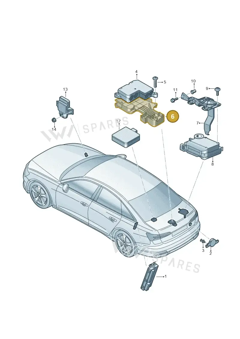 4K0907334 — Audi A6 (2018-2025) diagram 430959400, position 6