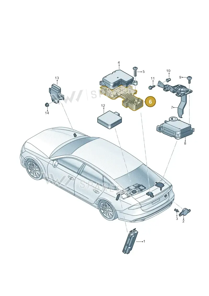 4K0907334 — Audi RS7 Sportback (2019-2025) diagram 435959400, position 6