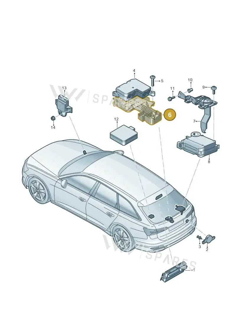 4K0907334 — Audi RS6 Avant (2019-2025) diagram 430959410, position 6