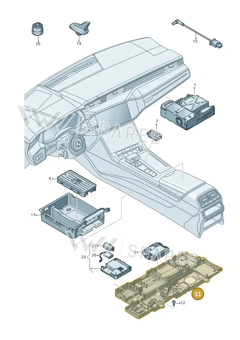 4K0907392C — Audi A6 (2018-2025) diagram 430035550, position 11