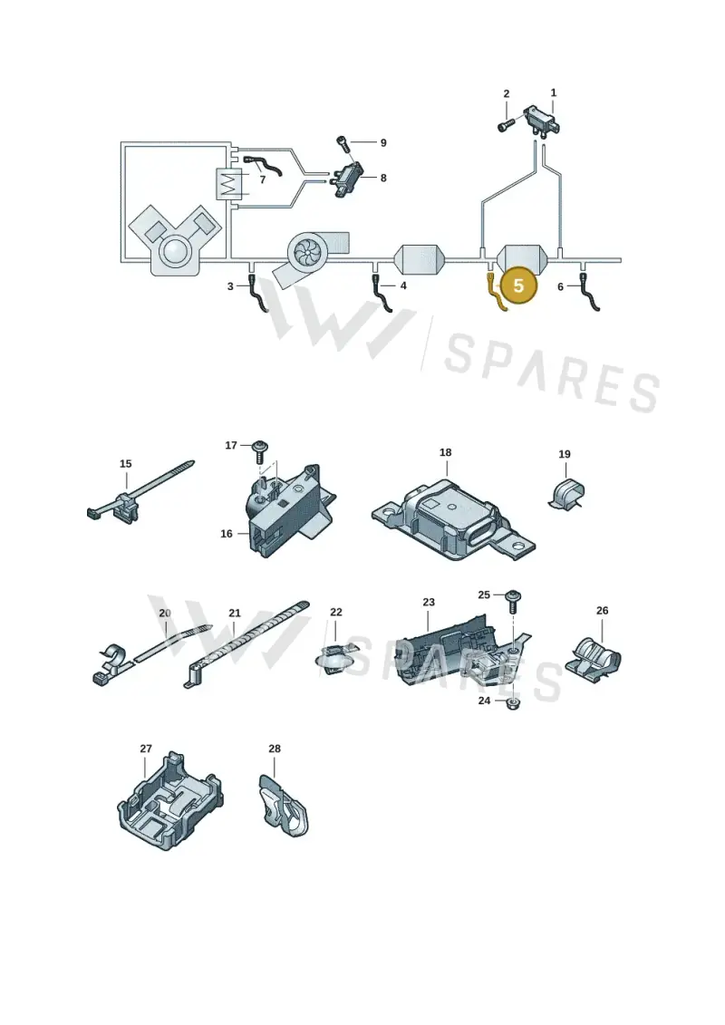 4K0907807AD — Audi A6 (2018-2025) diagram 430906010, position 5