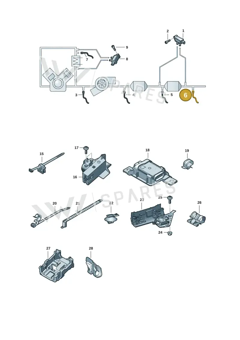 4K0907807AG — Audi A6 (2018-2025) diagram 430906010, position 6