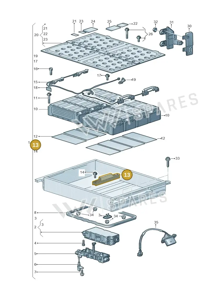4K0915349 — Audi A6 (2018-2025) diagram 838915500, position 13