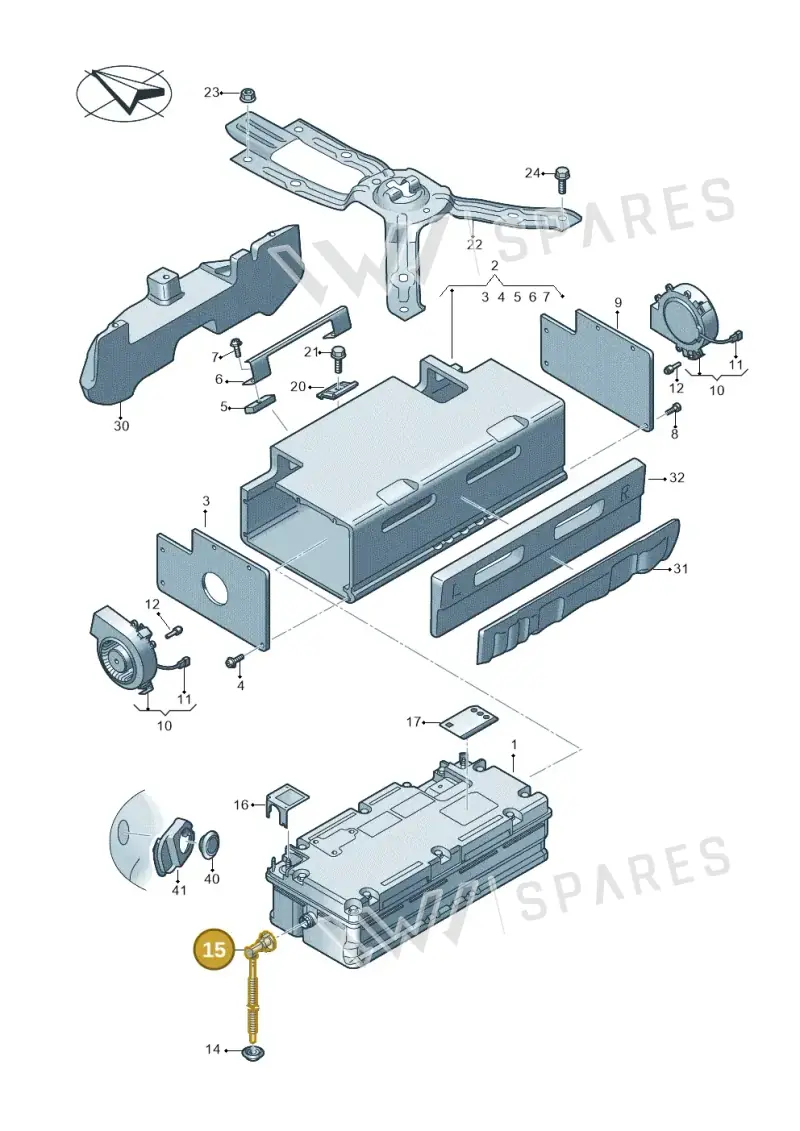 4K0915501A — Audi RS6 Avant (2019-2025) diagram 435915050, position 15